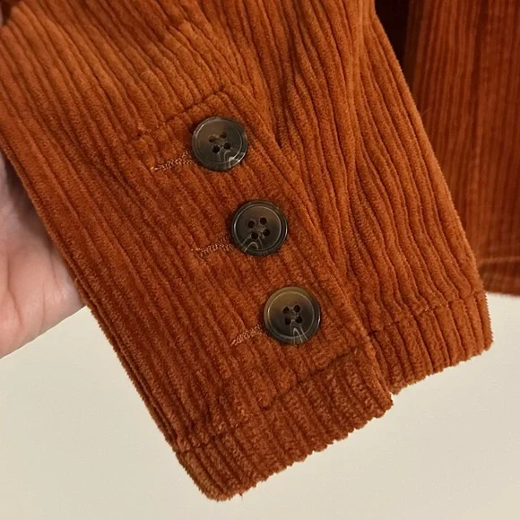 CAbi Corduroy Double Breasted 'Professor Peacoat' Rust / Burnt Orange - Picture 10 of 16